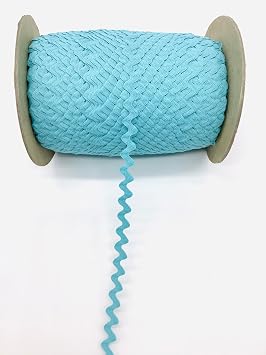 Aqua 1/2" 12 mm 100% Cotton RIC Rac 25 Yards Colorfast Sewing Trim for Clothing, Quilting, Home Decor & DIY Crafts | Vintage Cotton