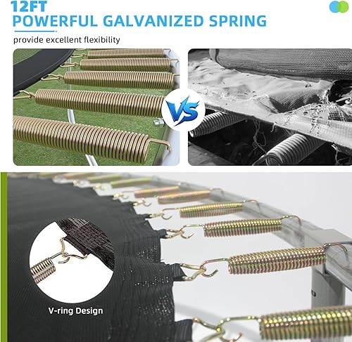 Miniatura 58 de Tranpoline - Tranpoline para exteriores de 16 pies, 14 pies, 12 pies, 10 pies, para niños y adultos, capacidad de peso de tranpoline de 300 a 1000