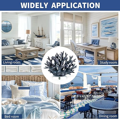 Miniatura 7 de RB1001B - Decoración de playa de coral, resina artificial, decoración de estatua de arrecife de coral oceánico, playa costera, decoración náutica