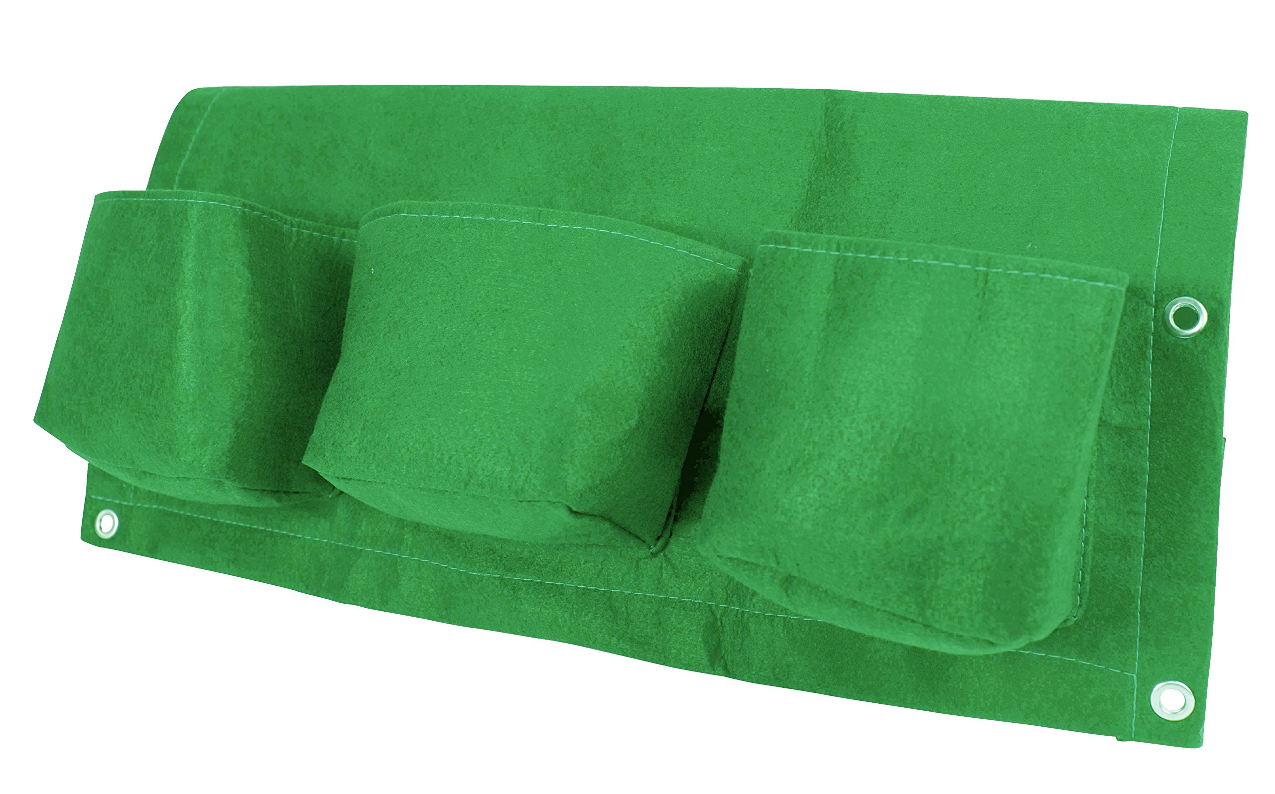 BloemBagz 3 Pocket Rail Planter, 24", Gre Fresh