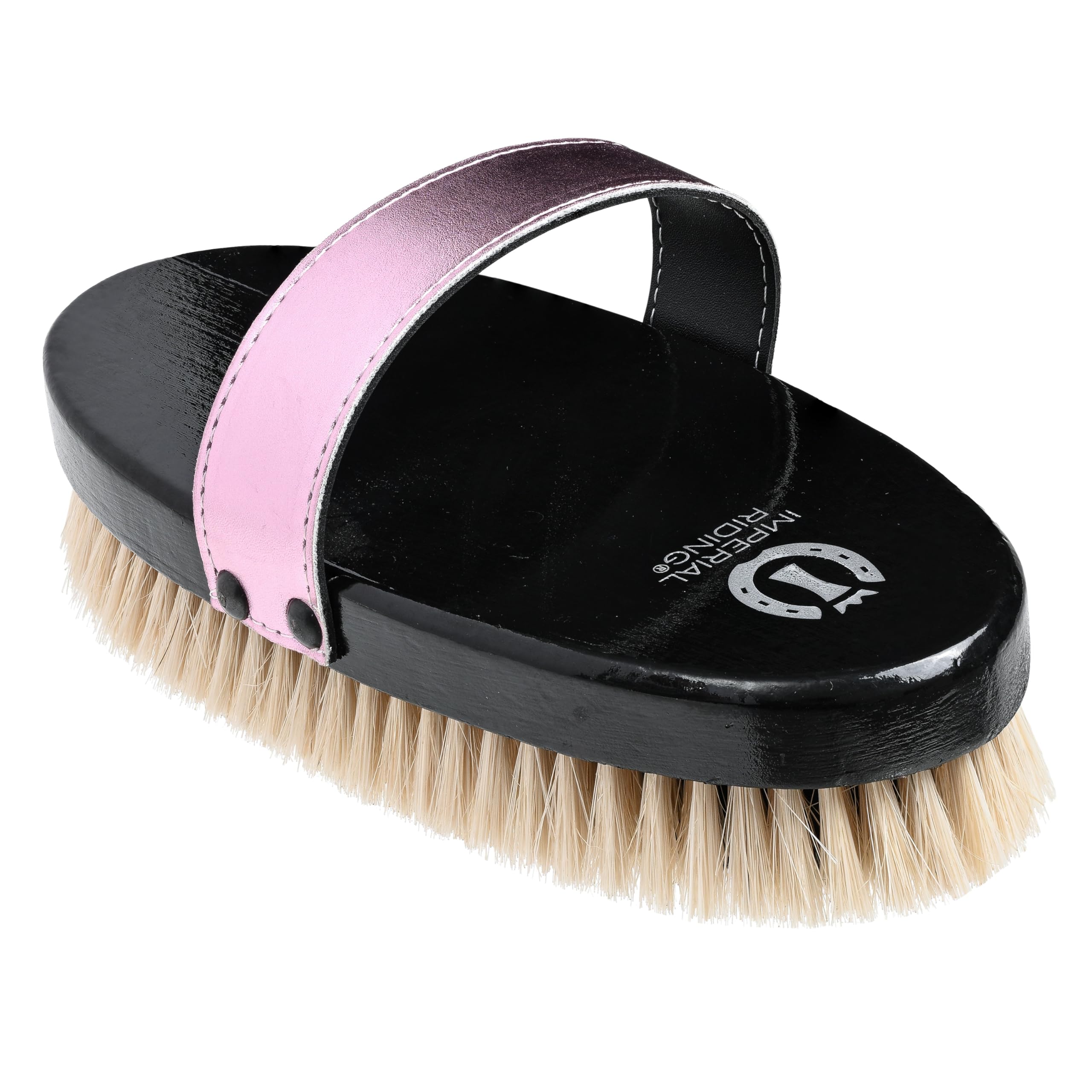 Imperial Riding IRH Soft Brush, Especially Gentle Horse Brush with Soft Horsehair Bristles, Gentle Grooming for Natural Shine & Stylish Stable Look, Ballerina Metallic