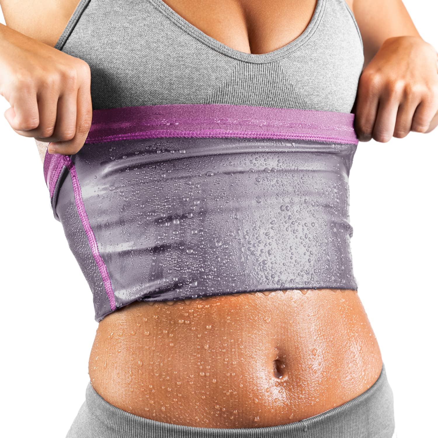 Sweat Spark Waist Trainers for Women Belly Fat (XS-10XL) - Shape Your Back & Abdomen, Wear During Workout, Pink, M