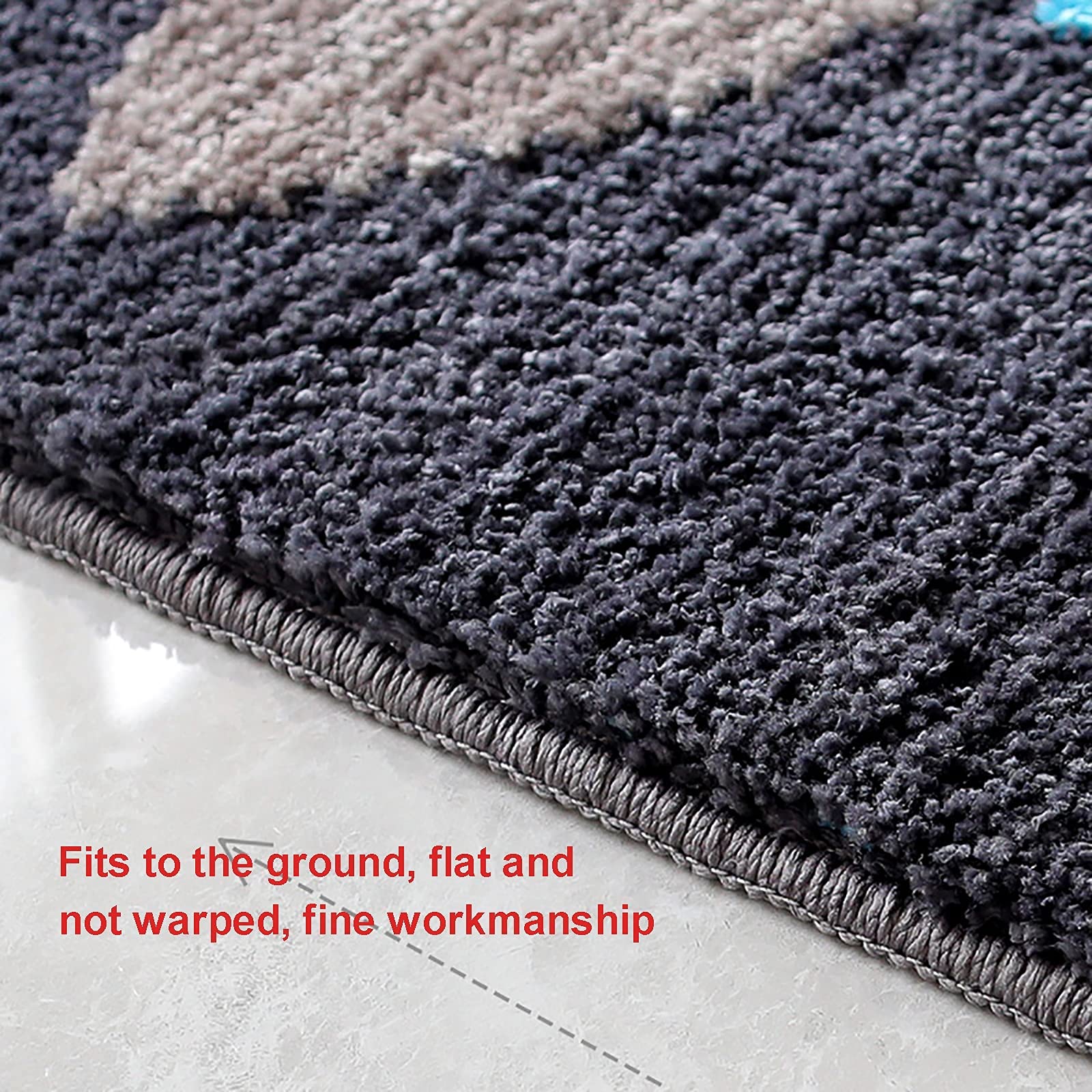 Alfombra de área, Alfombra Bohemia, Alfombra de Piso de baño, Suave y cómoda Alfombra de Almohadilla de pie Absorbente Doble Antideslizante, Engrosamiento