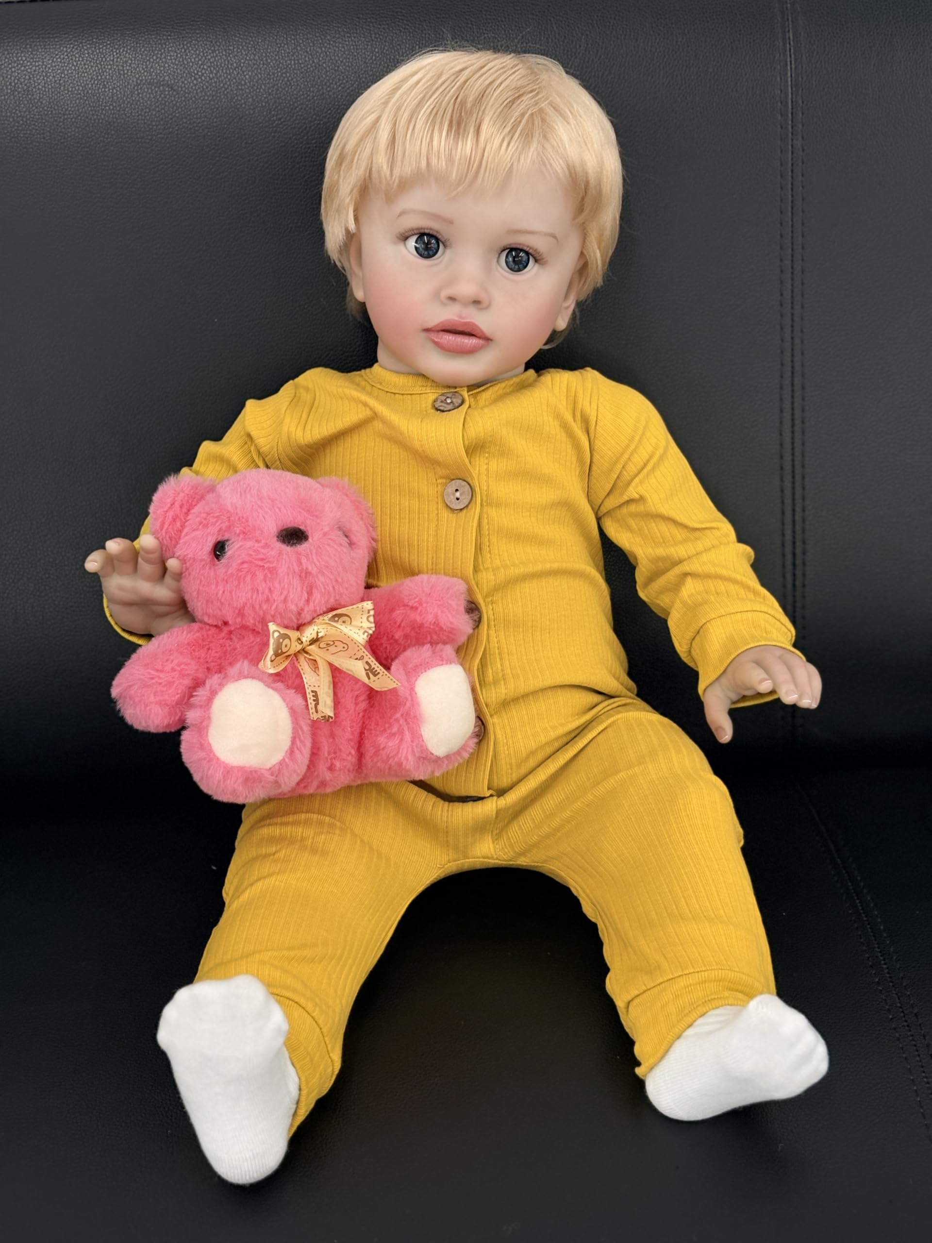 66 cm reborn-baby lalka dziewczyna otwarte oczy realistyczne lalki noworodka | Realistyczne ręcznie ukorzenione włosy, miękki korpus z tkaniny i winylowa głowa i kończyny