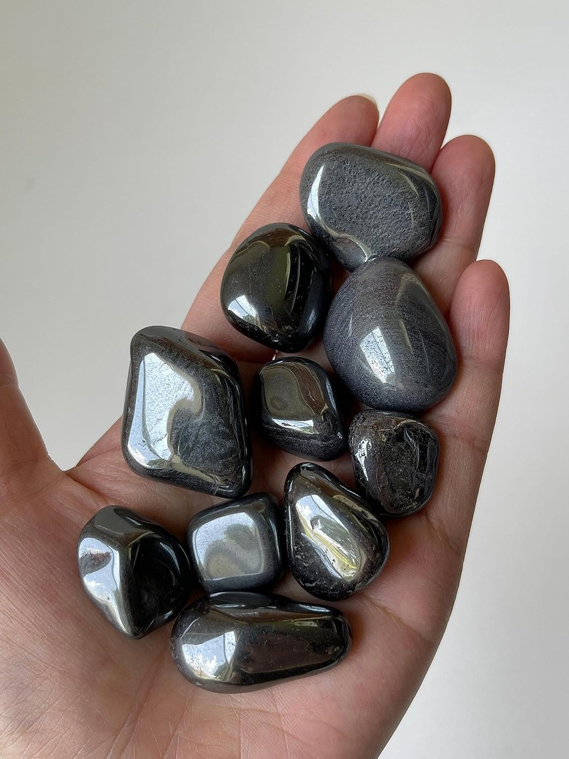 Anillo De Hematita, Joyería De Hematita, Anillo De Cuentas Redondas