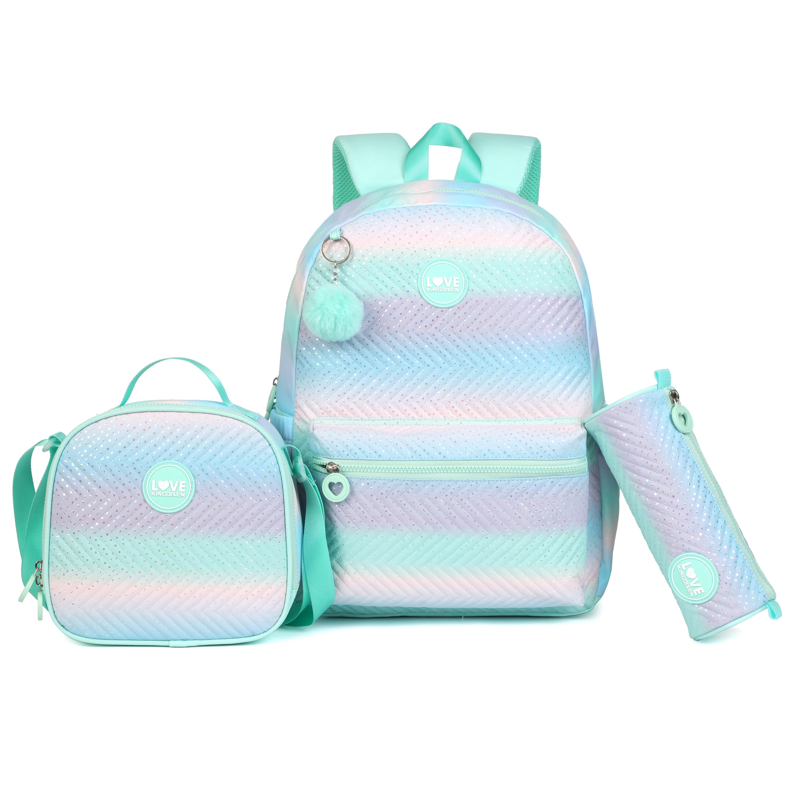Kids School Backpack for Girls Green Laptop Backpack for Girls Bookbag School Bag Green