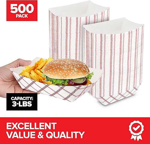 Vista 66 de Stock Your Home - Bandejas de papel a cuadros rojas