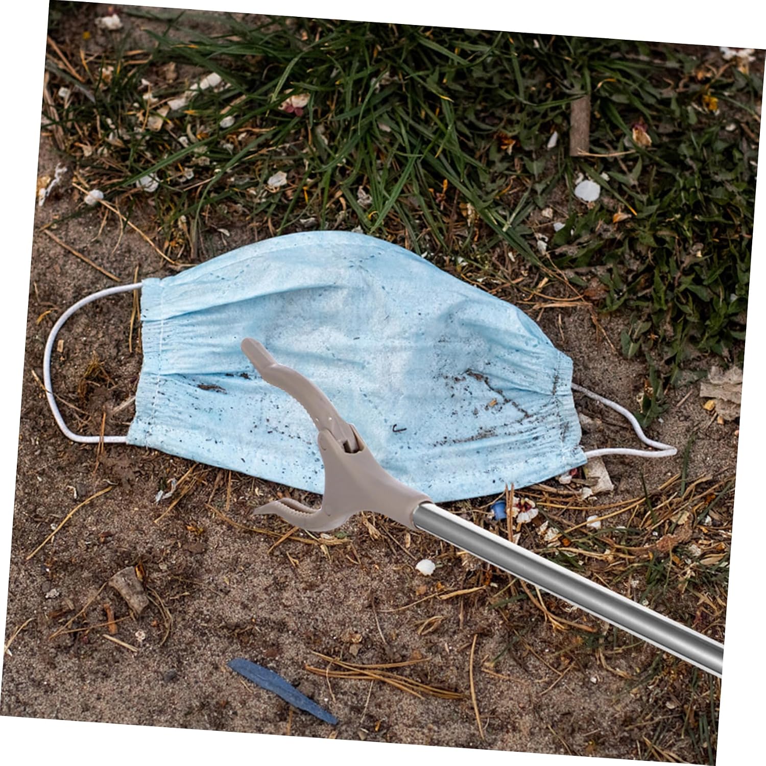 1pc Pickup Lightweight Grabber Trash u Tool Reacher Grabber Portable Grabber Garbage Rod Leaf Grabber Reacher Garbage Clip Tweezers Grabbing Elderly Stainless Steel
