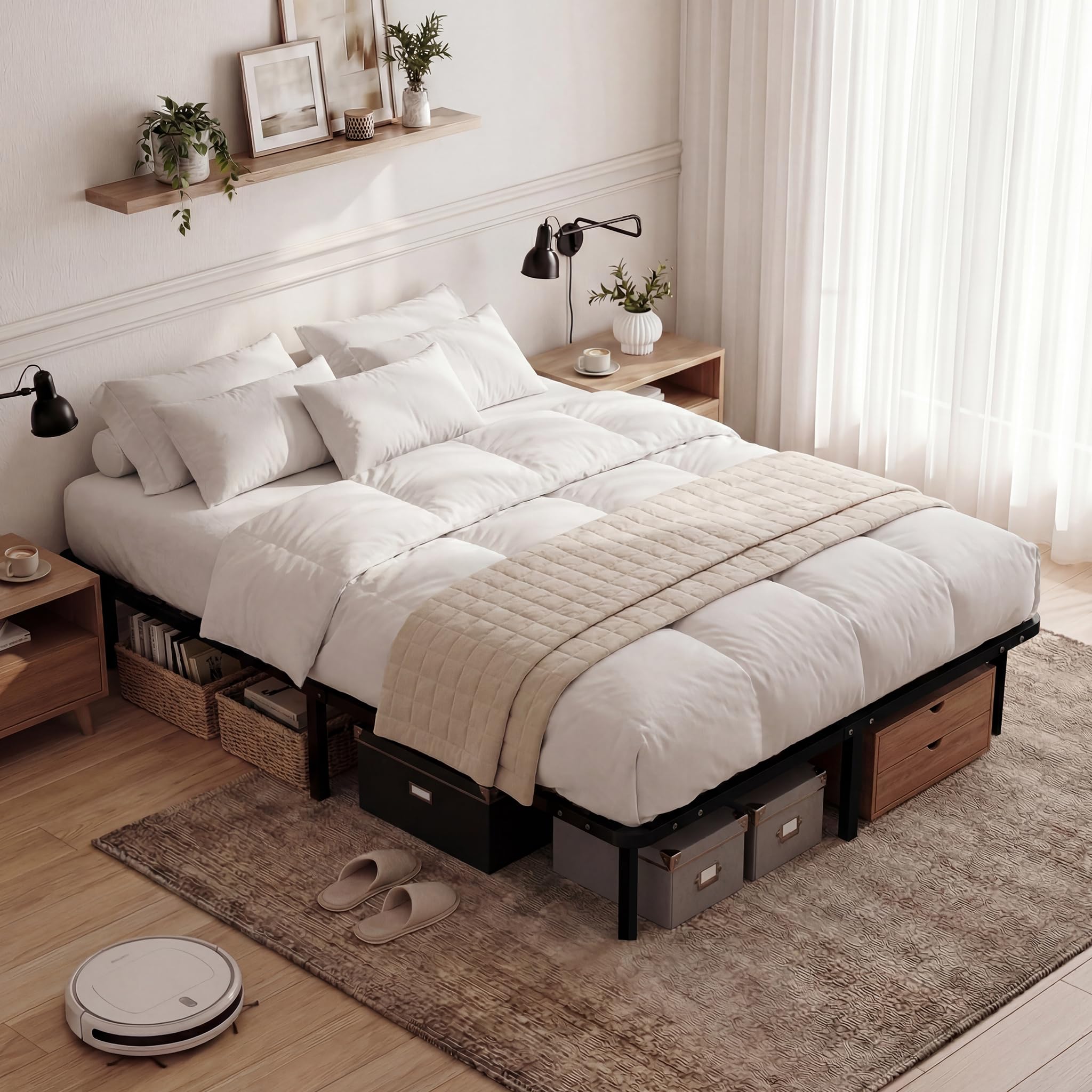 DEWINNER Rete Una Piazza e Mezza 120x190 | Altezza 35cm | 9 Gambe | 2x14 File di Doghe | Rete Ortopedica | Letto una piazza e mezza rete 120x190 | Da montare | Per Letto Cameretta