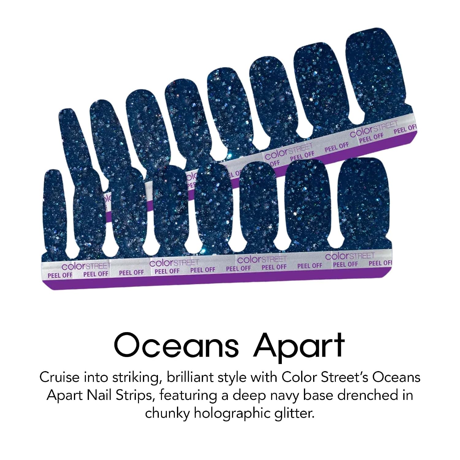 Color Street - Oceans Apart - 16 Double-Ended Nail Polish Strips image 2