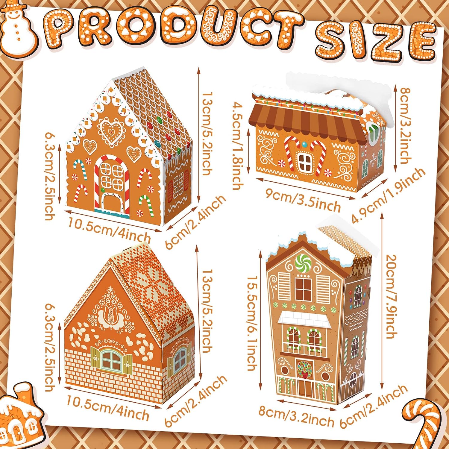 Yinder 25 Pcs Christmas Advent Calendar Boxes 2025 Gingerbread Empty Advent Calendar to Fill 24 Days Countdown Cardboard House Gift for Women Adult DIY