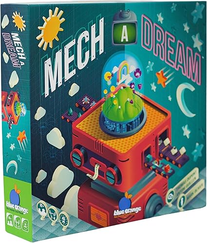 Mech A Dream - Juego de mesa de estrategia con tema de robot de Blue Orange Games, juego de mesa de estrategia familiar o adulto para 2 a 4