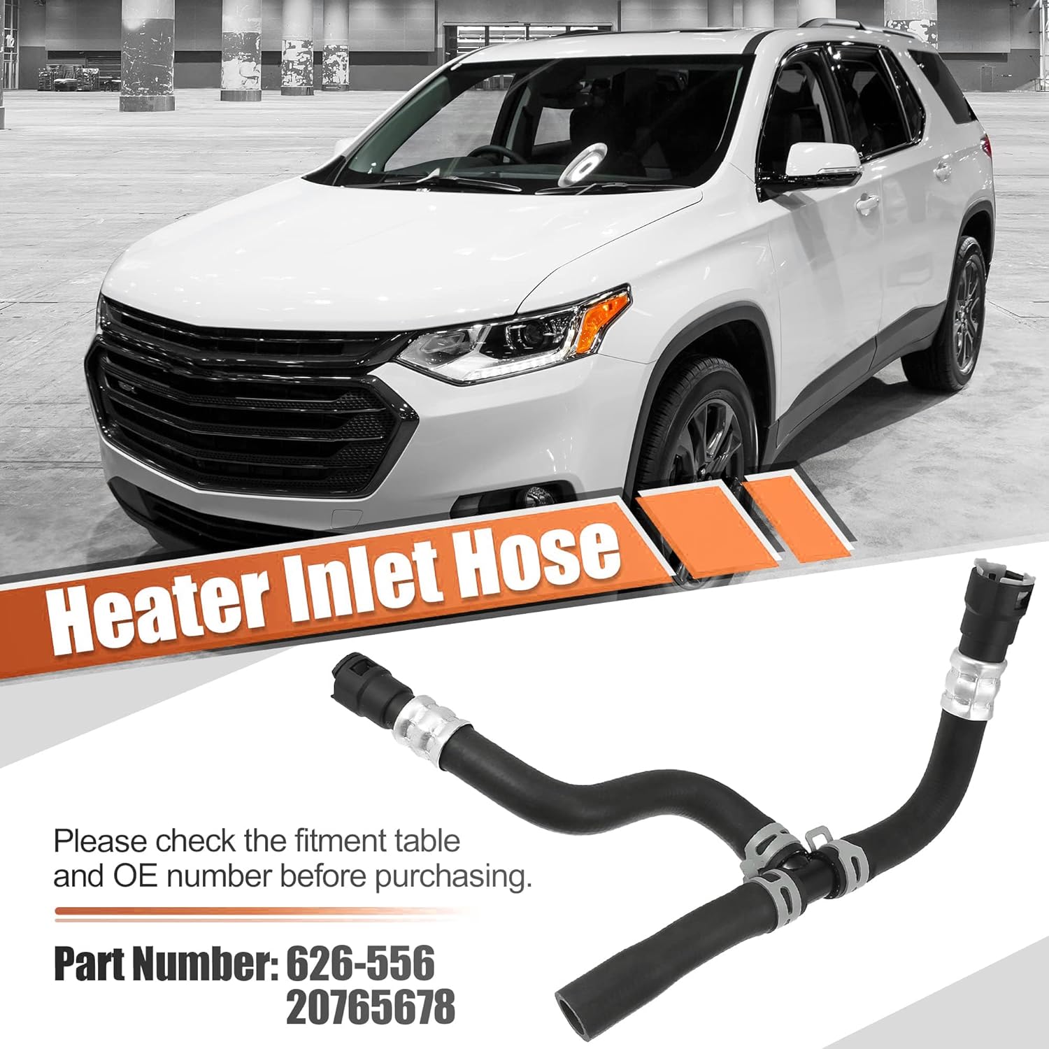 Car Engine Heater Inlet Hose Assembly for Buick Enclave for Chevrolet Traverse for GMC Acadia for Saturn Outlook 2007-2017 Heater Supply Hose Replace 626-556 20765678 heater hose silicone pipe