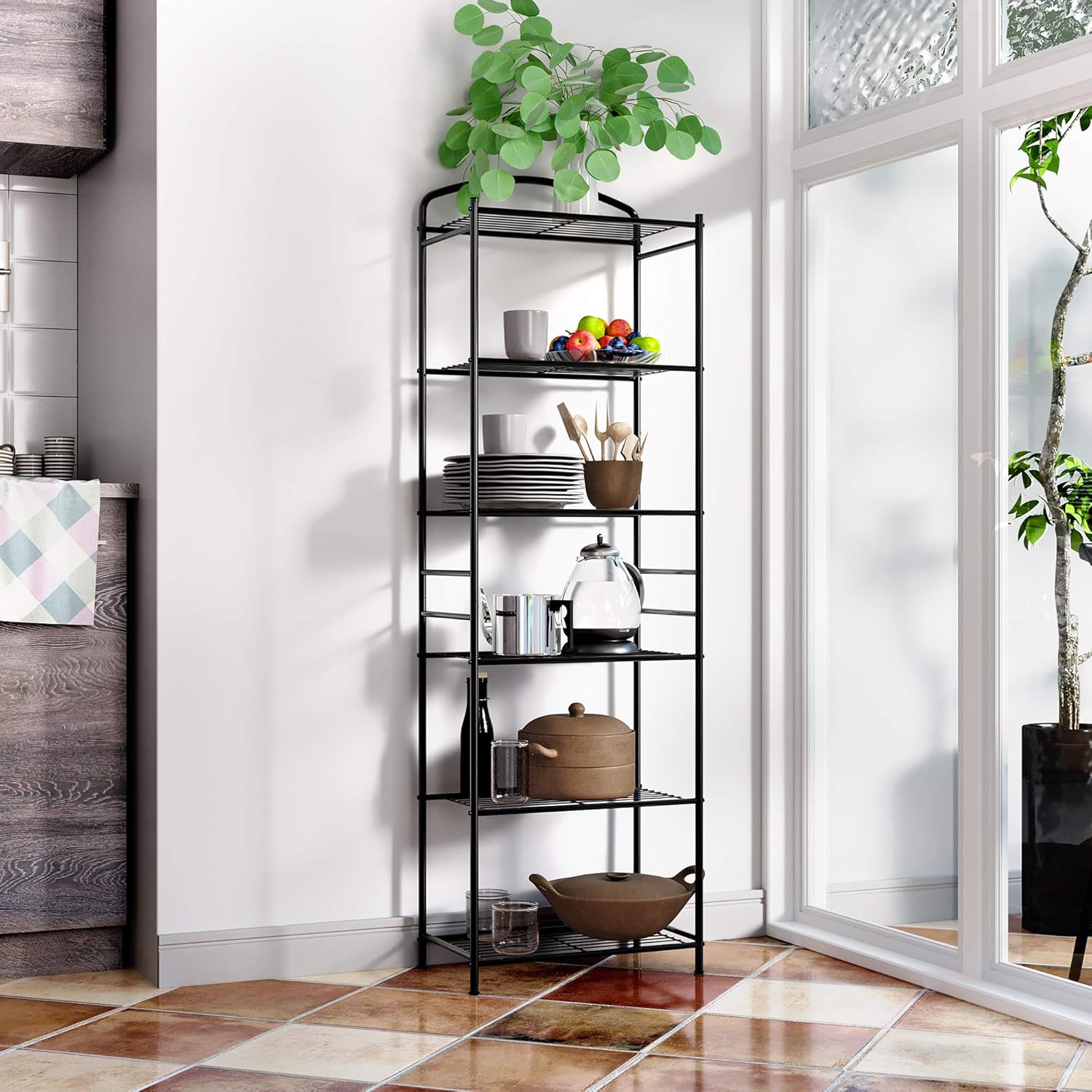 Buy Homefort Metal Bathroom Shelf 6 Tier Tower Rack Freestanding Storage Organizer Metal Shelving Unit With 6 Tier Durable Shelves For Bathroom Kitchen Living Room Laundry Online In Vietnam B087zg6x98
