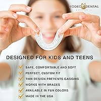 Vista 2 de Protector nocturno para niños, protector de noche de ajuste profesional para rechinar y apretar dientes, ajuste personalizado, paquete de 2