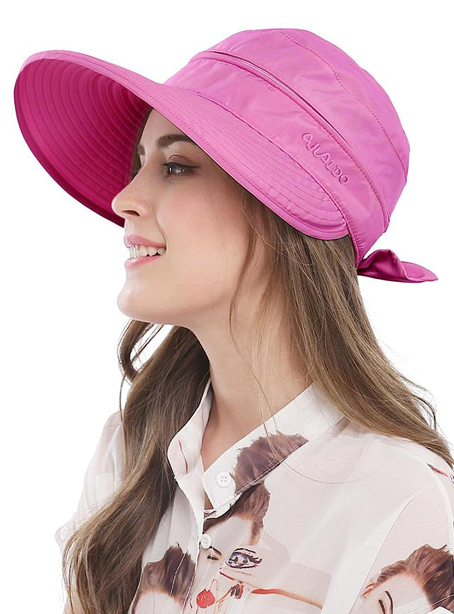 Wide Large Brim Sun Hat Summer UV Protection Thin Hat 2 in 1 Beach Sun Hat