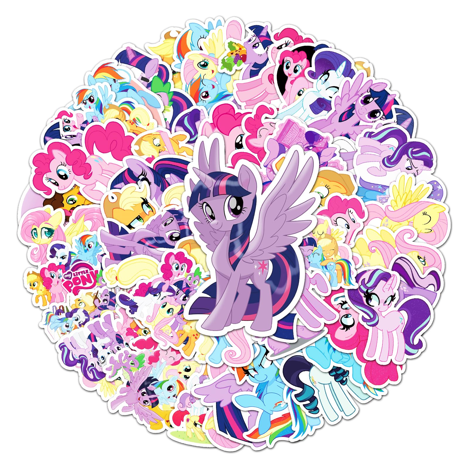 50 x Little Pony stickers, waterproof vinyl stickers, easy to apply and remove