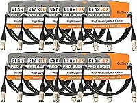 Vista 18 de Gearlux Cable DMX, 3 pines, macho a hembra, 25 pies - paquete de 2