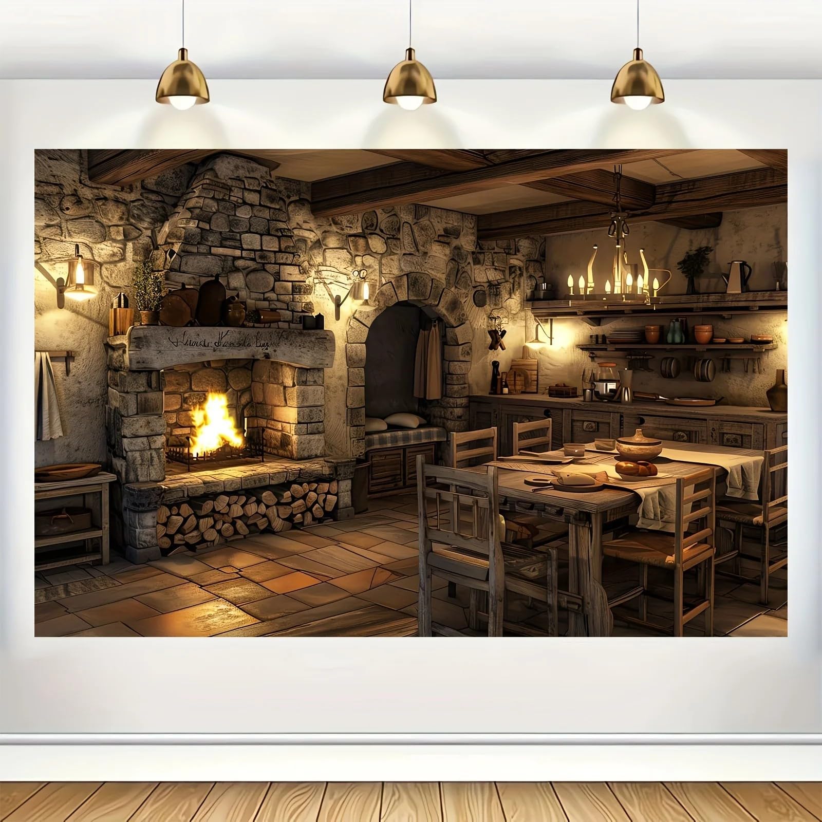 Dekoracja banera, tło do fotografii w stylu wiejskim, rekwizyty do studia fotografii portretowej 440 x 300 cm