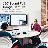Vista 6 de Altavoz USB, altavoces de conferencia para computadora con micrófono para llamadas de oficina en casa, captación de voz mejorada de 360 grados