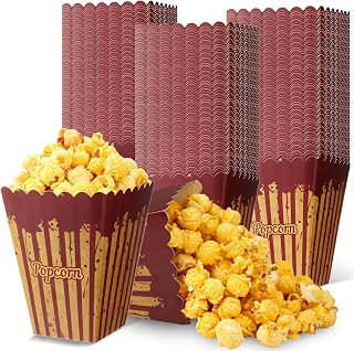 100 pcs Halloween Popcorn Boxes Creepy Carnival Halloween Party Supplies Horror Party Favor Decoration Bloody Disposable Snack Boxes Popcorn Container Bags for Movie Night Evil Circus Decor