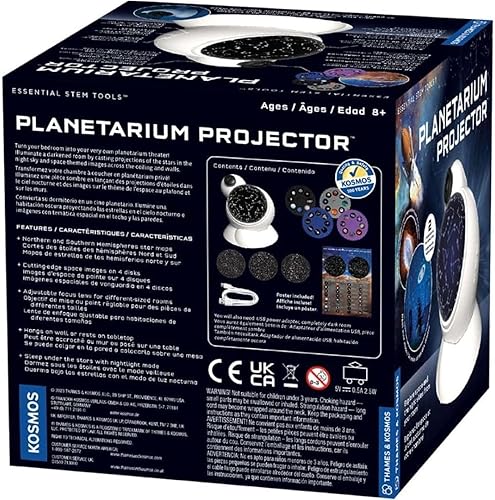 Miniatura 2 de El proyector Thames & Kosmos Planetarium Herramienta esencial STEM | Ilumina tu habitación como un teatro de planetario | Proyector doble proyecta