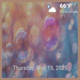 リラックスできる音楽とカラフルなバブルテレビ - 時計とライブ予報付きの気分を高揚させるビジュアライザー