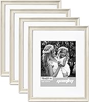 Vista 30 de Yaetm Portarretratos dorado de 11 x 14 pulgadas con paspartú para juego de 4 piezas de 8 x 10 pulgadas, moldura de 1.4 pulgadas de ancho y marco