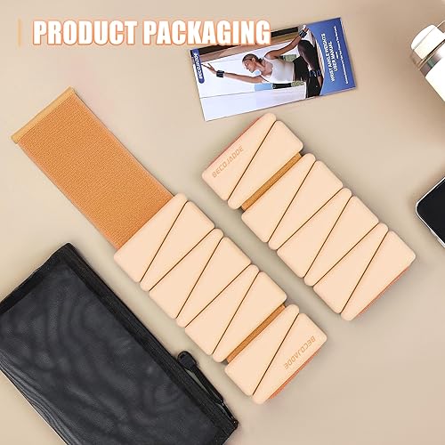 Miniatura 6 de Juego de 2 pesas para tobillo (1 libra2 libras cada una) para mujeres y hombres, pulseras ajustables con peso para brazos y piernas, pulseras para