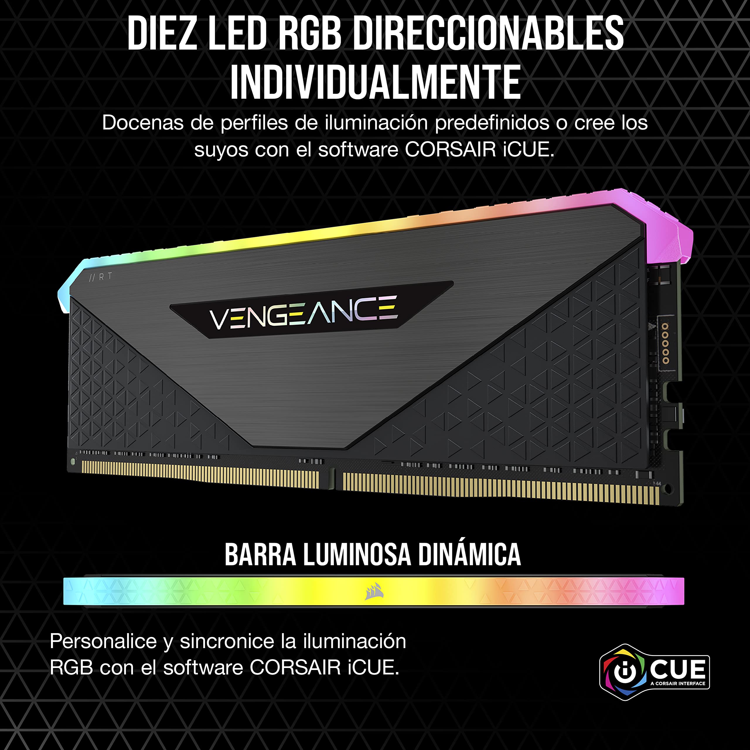 Vengeance RGB RT DDR4 4600MHz 32GBキット2つ Corsair Vengeance RGB RT 32GB (2x16GB) DDR4 4600MHz C18 Memoria de