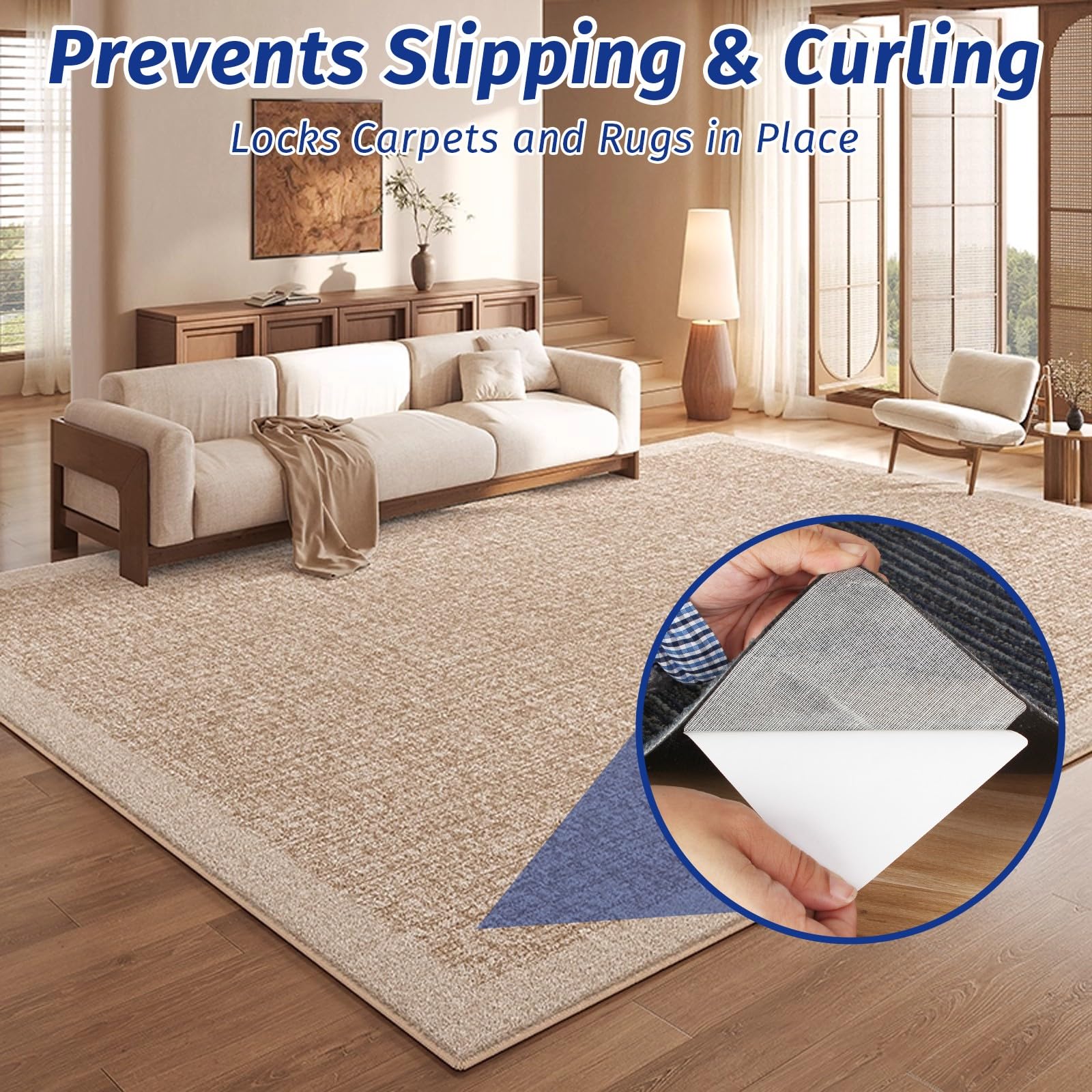 Carpet Tile Tape - Non-Slip Rug Grippers -5 Carpet Tile Tape - Non-Slip Rug Grippers -5