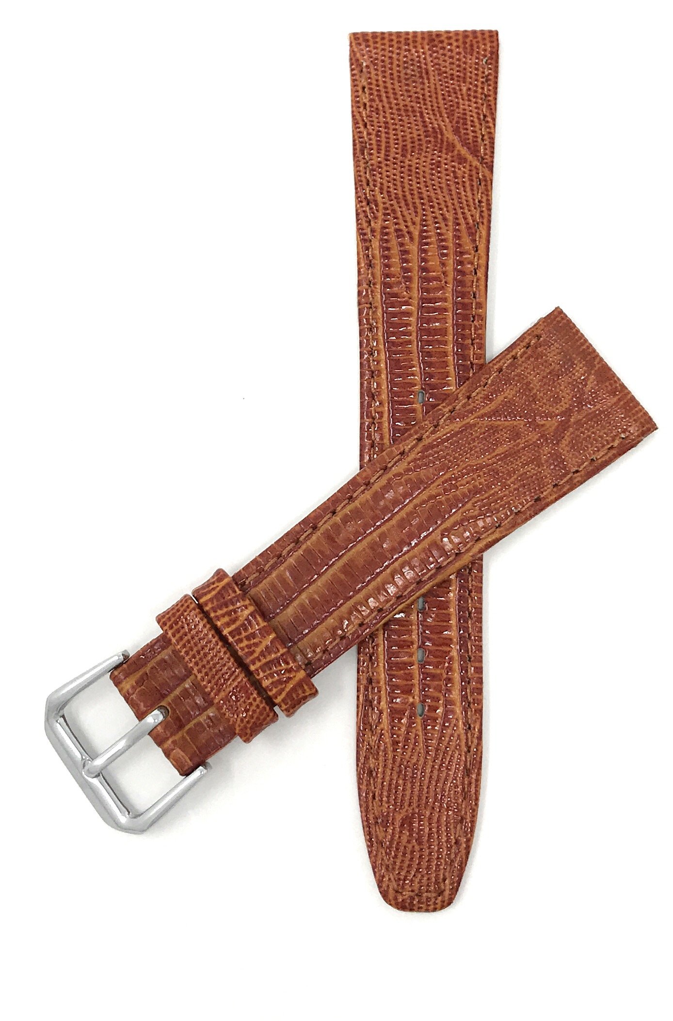 Bandini Leather Watch Band Strap - Lizard Pattern - Slim - 4 Colors - 10mm, 11mm, 12mm, 13mm, 14mm, 16mm, 18mm, 19mm, 20mm - For Men or Women