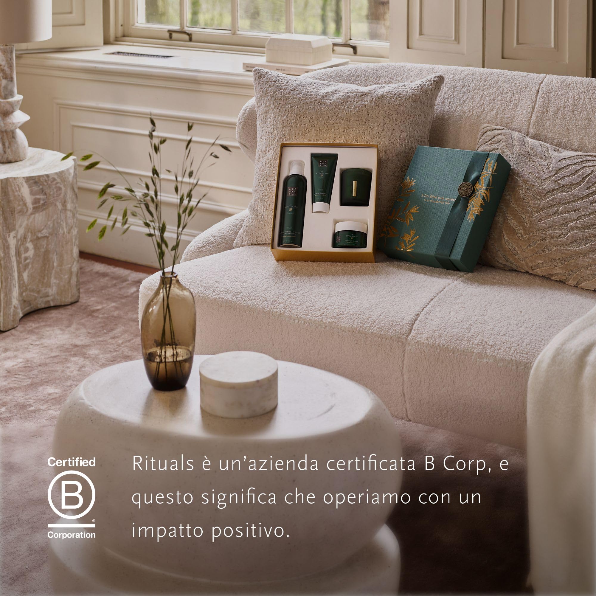 RITUALS Coffret cadeau The Ritual of Jing de taille intermédiaire - Produits pour la maison et les soins de la peau enrichis de fleur de lotus et de jujube - Boîte cadeau pour le bain aux propriétés