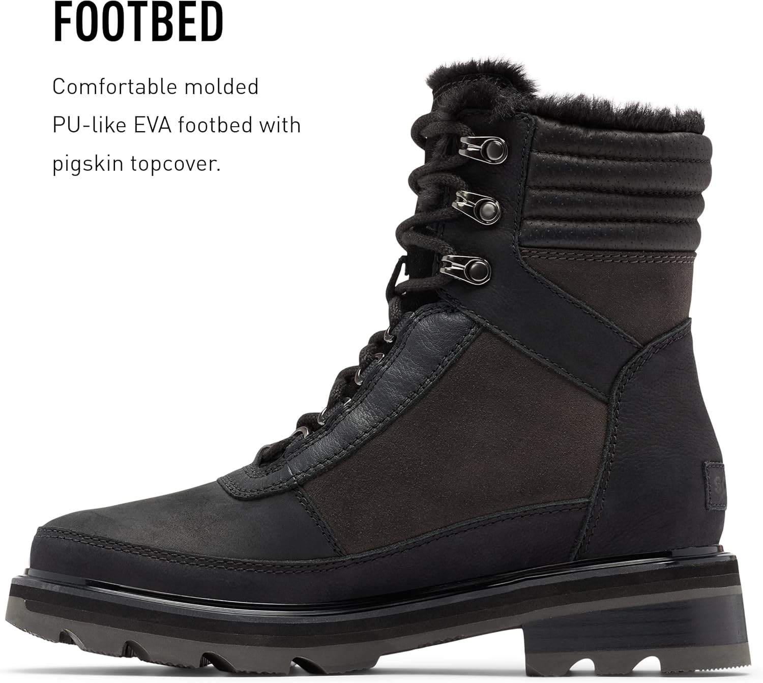 Sorel Women's Lennox Lace Cozy Rain Boot — Waterproof Suede Boots