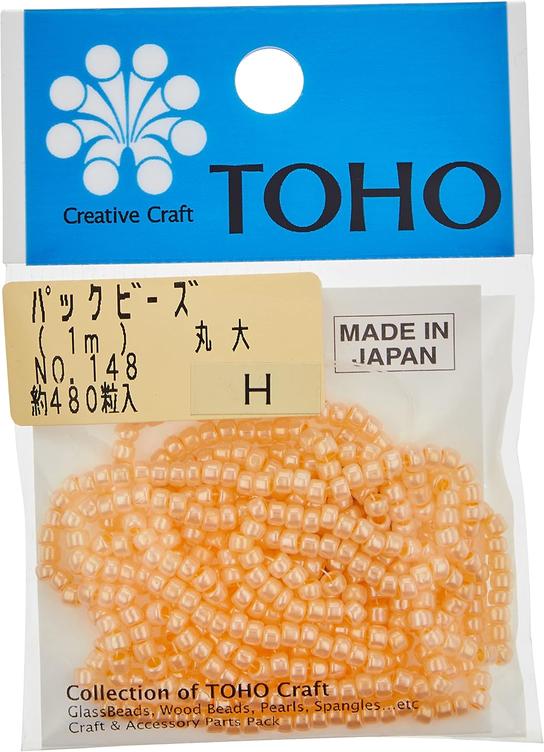TOHO No. 557 Round Beads, Thread Threading Beads, Outer Diameter Approx. 0.1 inches (3 mm), 3.3 ft (1 m)