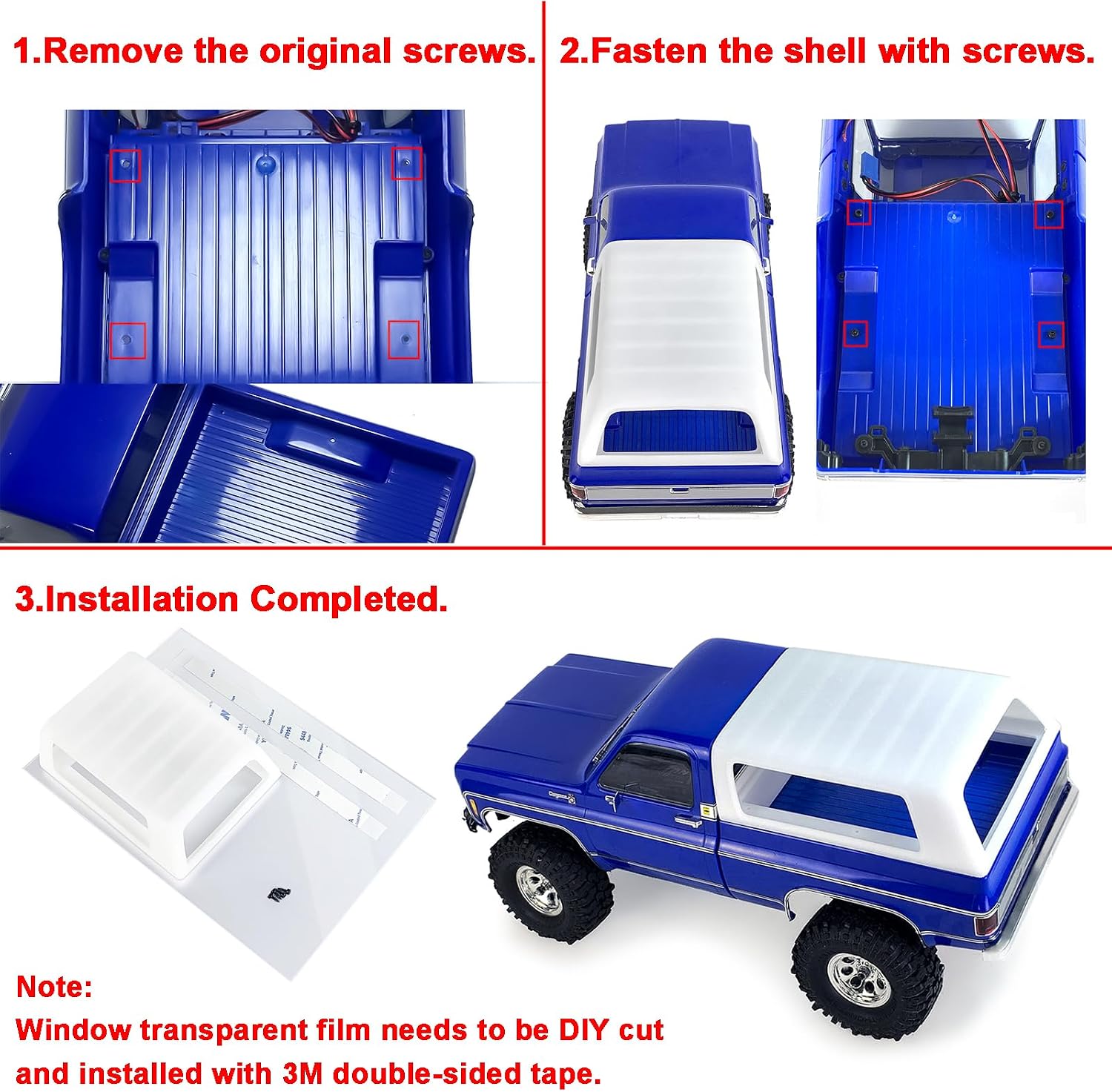 Canopy Topper Decoration Compatible with TRX4M K10 Upgrade 1/18 RC Crawler Truck Parts (No Vehicles Included)