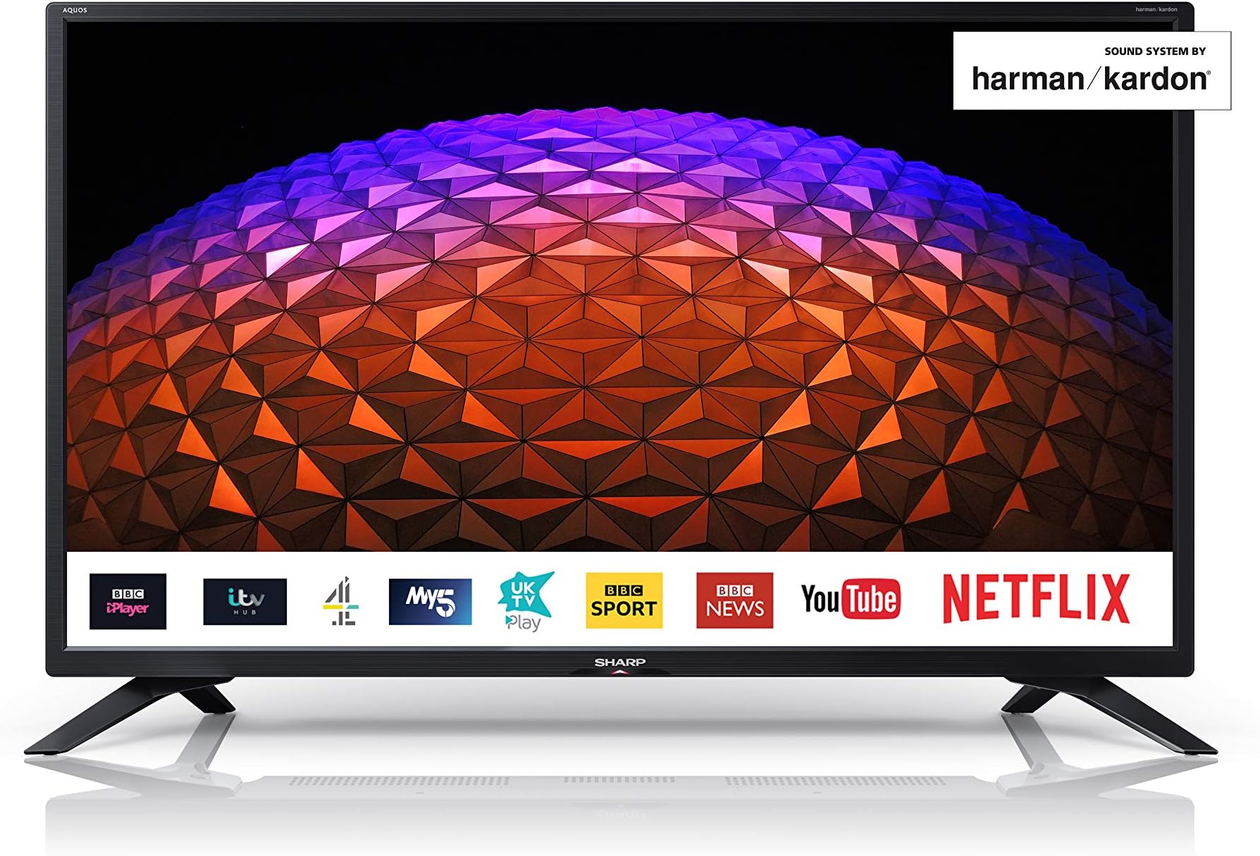 Sharp 1T-C32BC4KH2FB 32 Inch HD Ready LED Smart TV with Freeview Play, 3 x HDMI, Mini Scart, USB Record