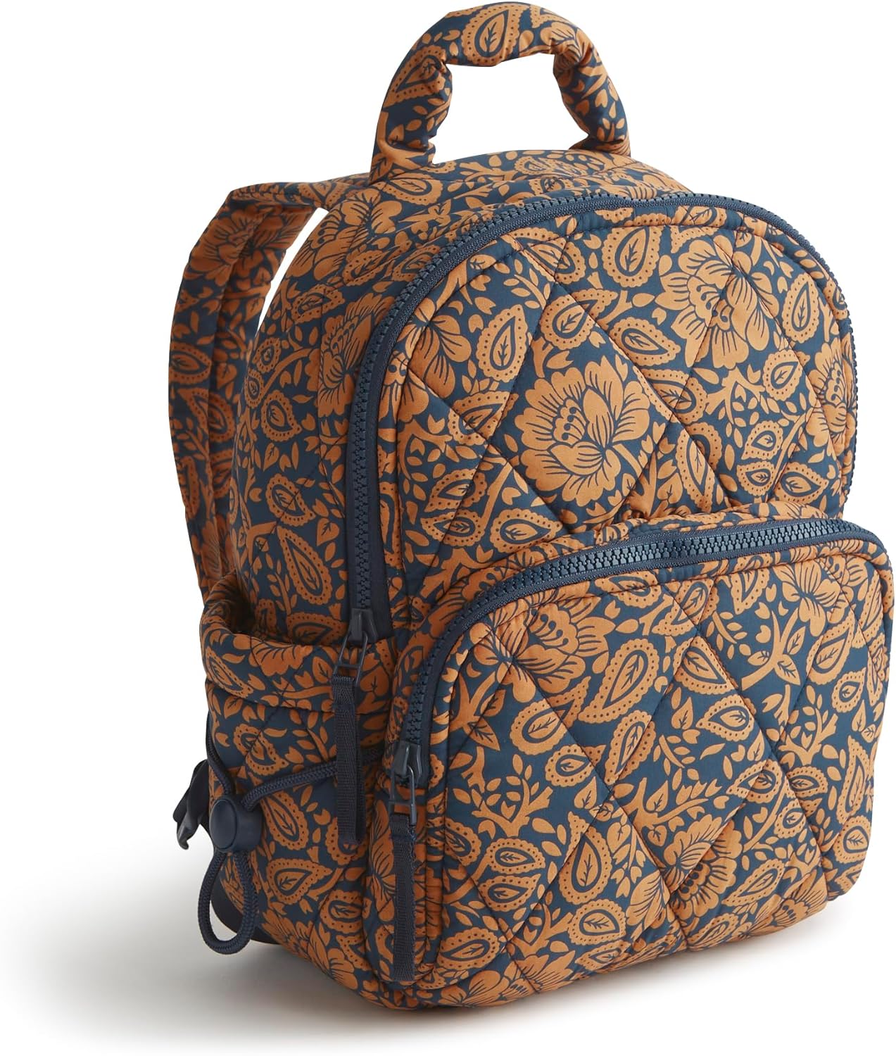 Vera Bradley Women's Featherweight Small Banbury Backpack, Lotus Montage Roasted Pecan, One Size