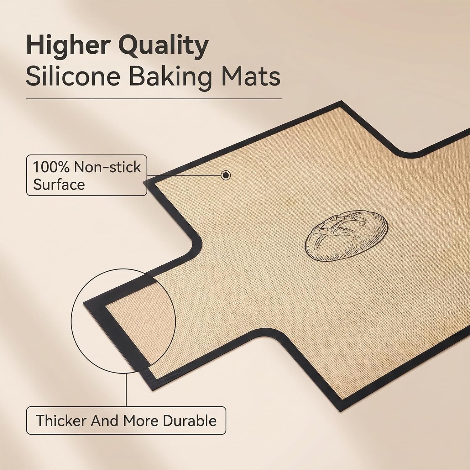 Silicone Bread Pan Liner, Reusable and Nonstick Silicone Loaf Pan Liner Bread Slings Mat for 9x5 Inch Loaf Pans (Dishwasher Safe, Easy to Clean, High-Temp Resistant)