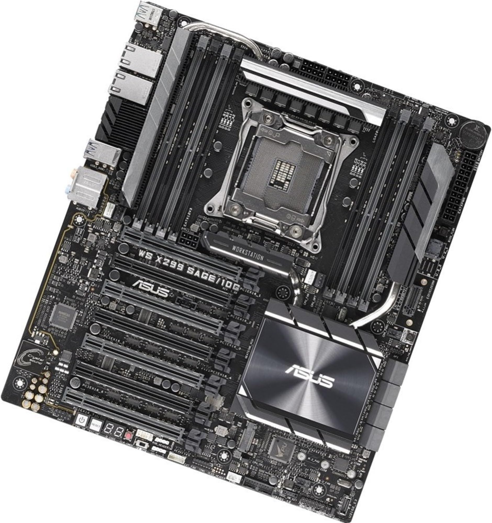 Asus WS X299 SAGE/10G Workstation Motherboard - Intel Chipset - Socket R4 LGA-2066 - SSI CEB - 1 x Processor Support - 128 GB DDR4 SDRAM Maximum RAM - 4.20 GHz O.C, 4.13 GHz O.C, 4 GHz O.C, 3.60 GH