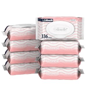 Cottonelle Fragrance Free Flushable Wet Wipes Adult Wet Wipes 8 Flip-Top Packs 42 Wipes Per Pack