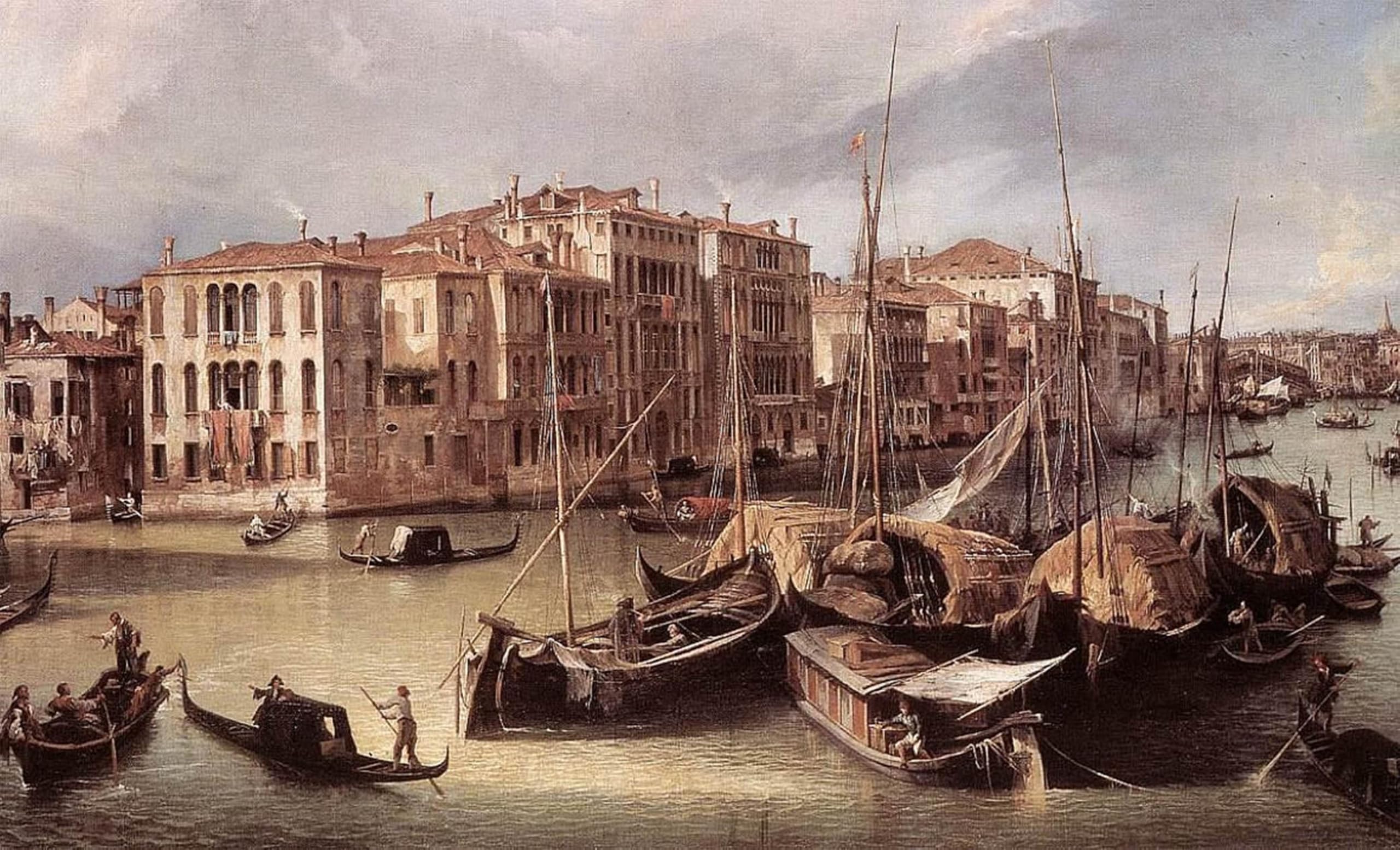 POSTERIIk Vintage Print Pop Art Landscape Artwork Grand Canal by Antonio Canal Art Prints for Office Home Decor 60x90cm