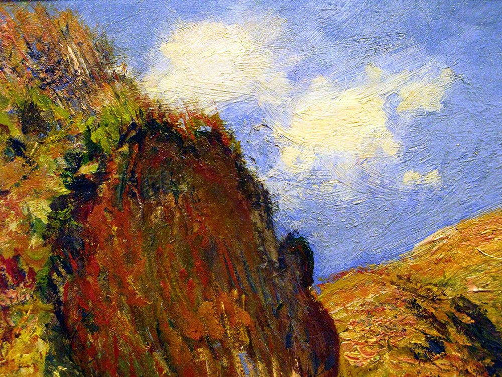 Cuadro artístico Claude Monet Falaises près de Pourville en papel mate de archivo con marco