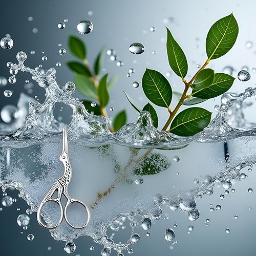 Miniatura 7 de Grúas plateadas en forma de acero inoxidable para la nariz, tijeras de cabeza redonda, tijeras de cabeza redonda, recortadoras manuales de pelo,