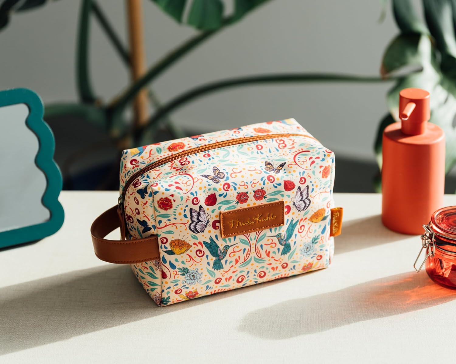 Grupo Erik Frida Kahlo Hanging Toiletry Bag + Cosmetic Case - Travel Toiletry Bag, Frida Kahlo Bag