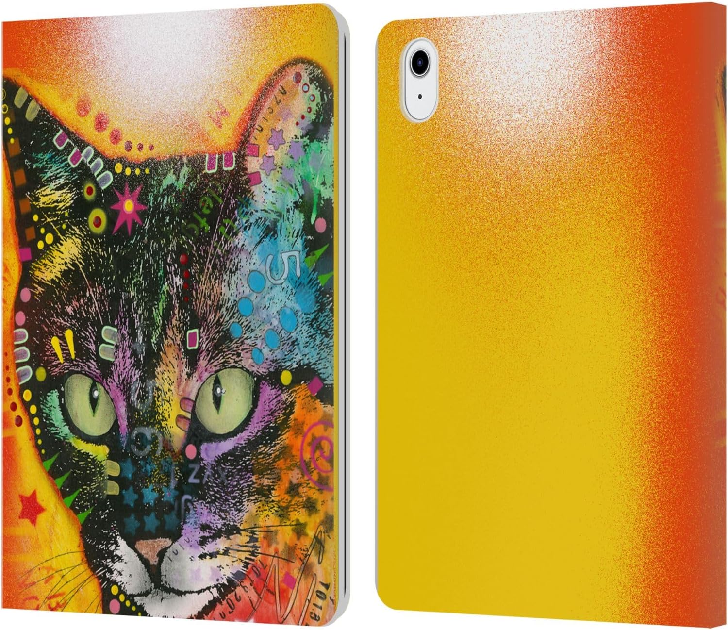 Head Case Designs Officially Licensed Dean Russo Intent Cats Leather Wallet Case Compatible with Apple iPad Air 2 (2014)