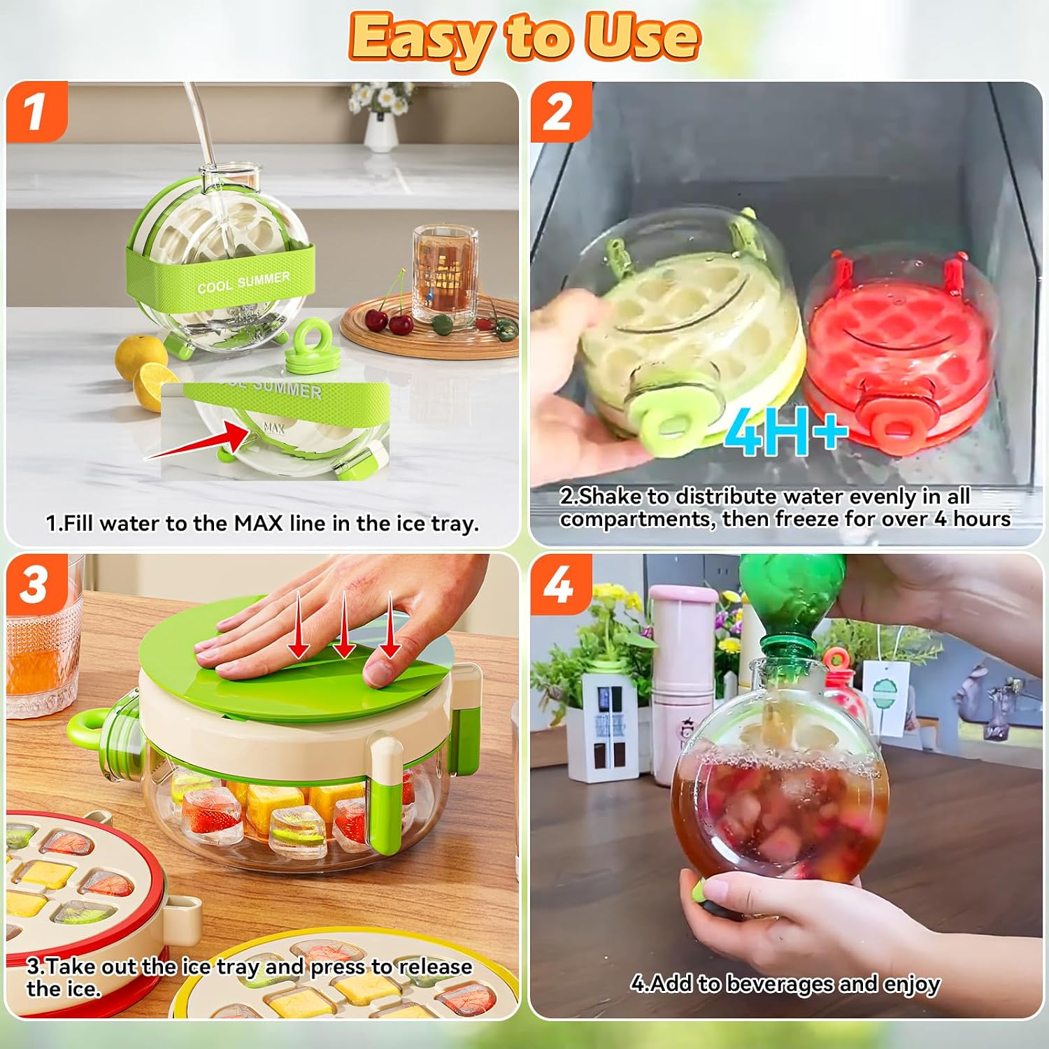 Easy Steps for Making Ice with the Imluckies Leak-Proof Ice Cube Bottle