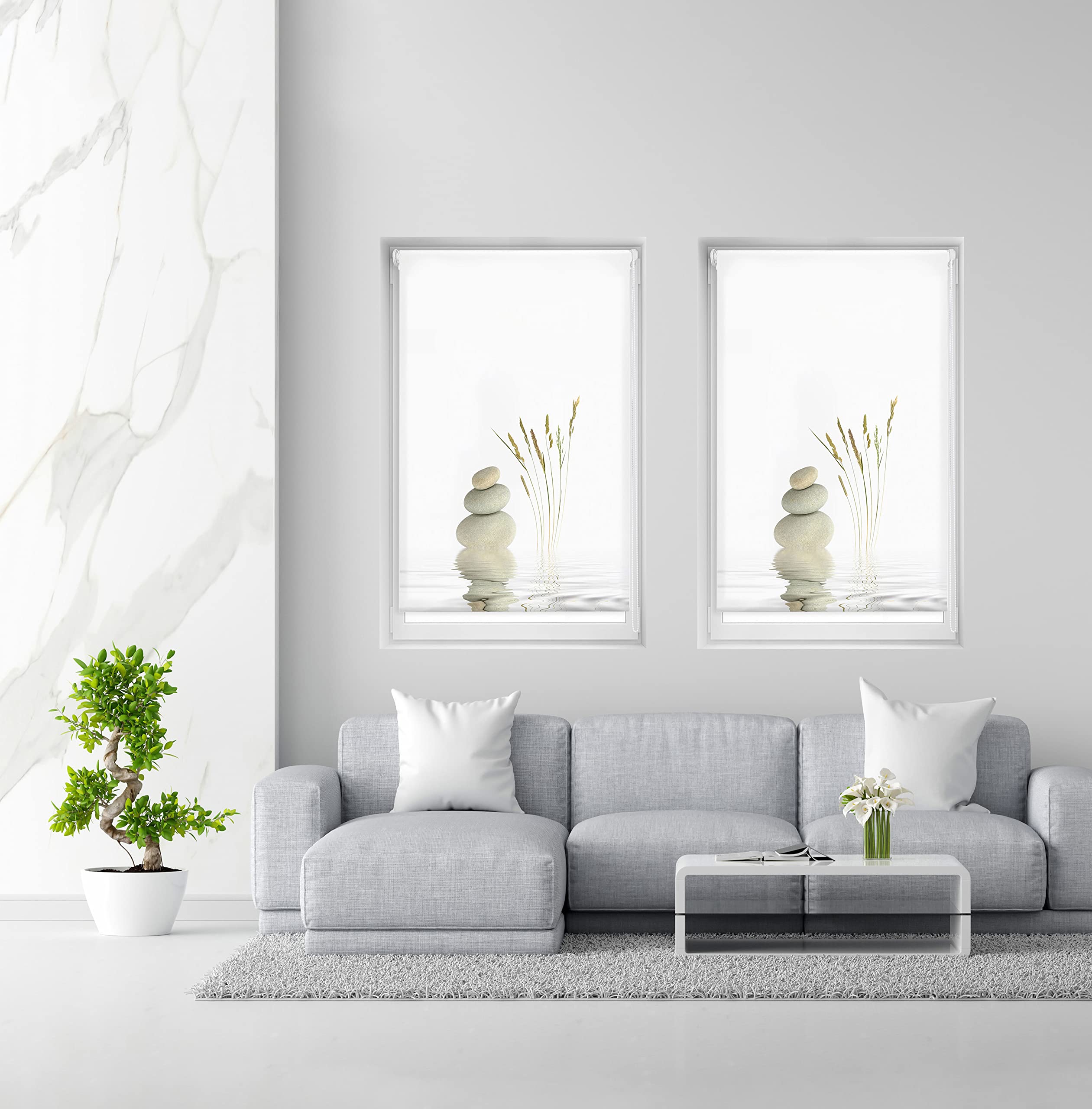 Blindecor Store imprimé Zen Blackout Easyfix Sérénité 55 x 150 cm