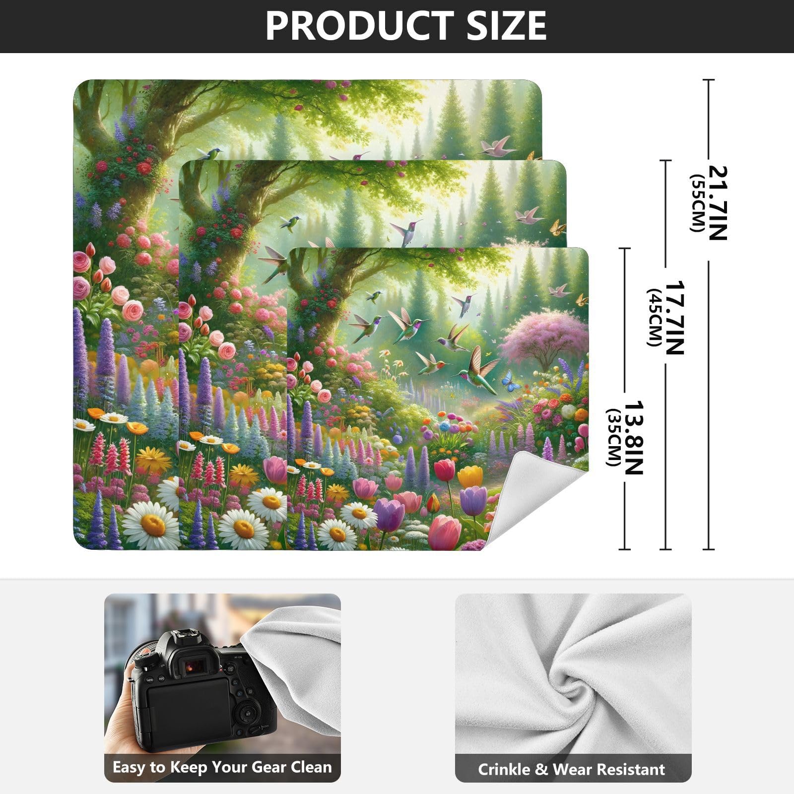 ODAWA Floral Flowers Green 13.8