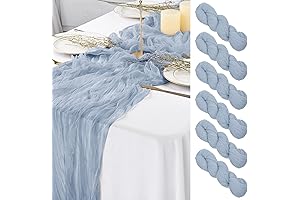 6Pack Cheesecloth Table Runner, Gauze Fabric Boho Table Runner 29"x 120"Cheesecloth Gauze...